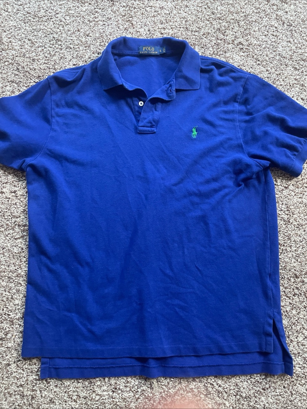 Polo by Ralph Lauren Men’s Royal Blue Polo with Green Pony